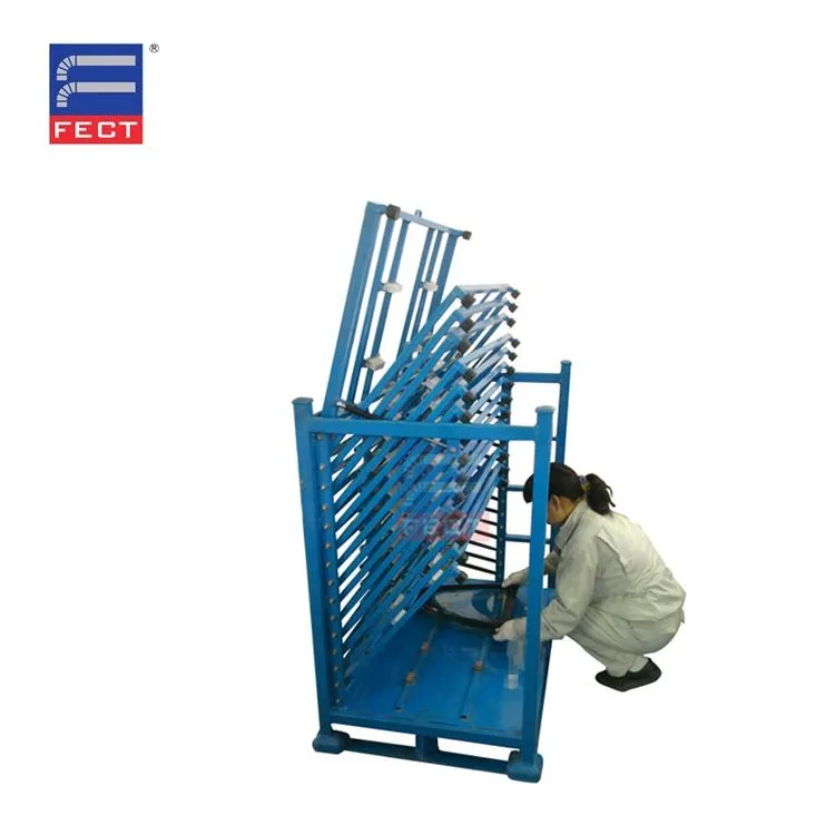 Glass Sheet Metal Storage Racks